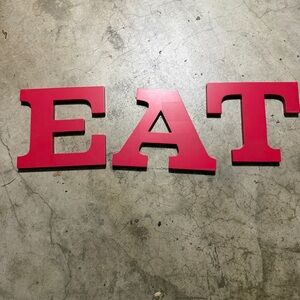 Red Decorative Wall Letters